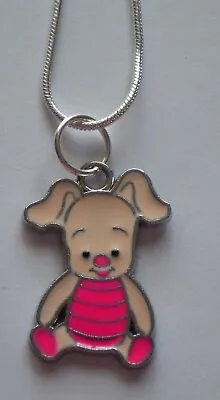 Buy Disney's Winnie The Pooh's Baby Piglet Sterling Silver & Enamel Pendant Necklace • 5£