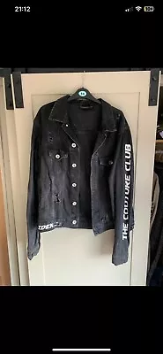 Buy The Couture Club Denim Jacket Off Black  • 15£