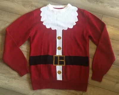 Buy Tu Christmas Jumper Size S Small Red Santa Premium Crew Neck Long Sleeve • 15£