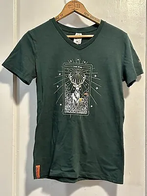 Buy Official Jagermeister Rare Green The Stag V Neck Tee Shirt Women's Size S • 15.17£
