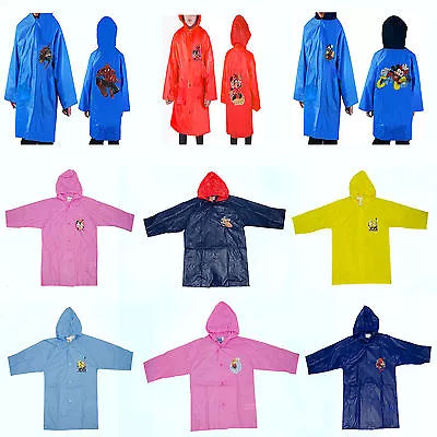 Buy Disney & Kids TV Movie Character Rain Hooded Raincoat Jacket Brand New Gift • 7.99£