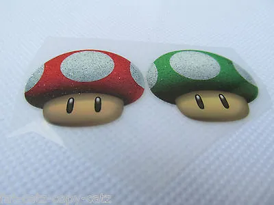 Buy Super Mario Level Up Mushroom Glitter Iron On Smooth Patch For Clothes Ukseller • 2.25£