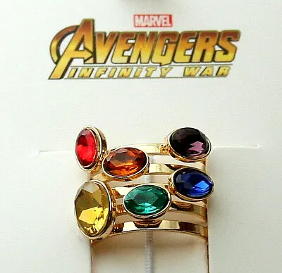 Buy Marvel Comics Avengers Infinity War Thanos Stones Ring New NOS Box Women's • 38.32£