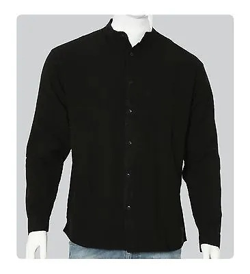 Buy Collarless Classic Grandad Shirt - Button Thru- Cotton - Small-4XL Casual Shirt • 25.95£