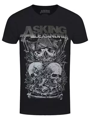 Buy Asking Alexandria AA T-shirt Skull Stack Men's Black • 12.99£