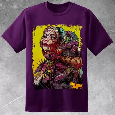 Buy Harley Quinn Cybernosferatu Artwork Mens T Shirt Batman Joker Arkham Asylum • 21.99£