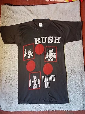Buy Vintage 1988 RUSH   Hold Your Fire    Tour T-Shirt (FRONT N BACK) UNWORN Rare  • 224.99£