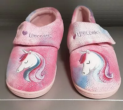 Buy The Slipper Company - Girls Pink Unicorn Slippers - Size 12 Infant • 9.99£