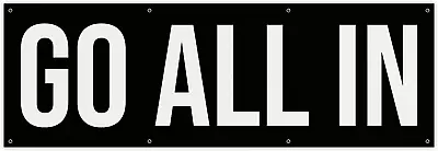Buy Go All In Banner - Motivational Home Gym Decor - Weightlifting (120 X 40 Inches) • 134.87£