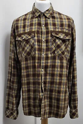 Buy RIG Utility Clothing Check SNAP Button Shirt Men’s XL Cotton Long Sleeve A174 • 16.99£
