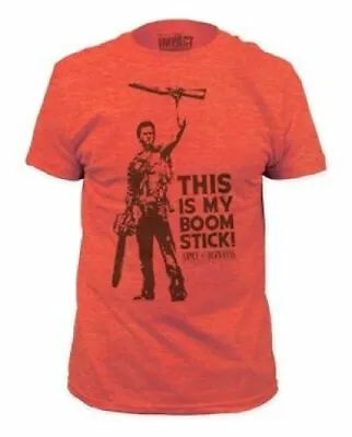 Buy Adult Heather Red Movie Army Of Darkness This Is My Broomstick T-Shirt Tee • 22.75£