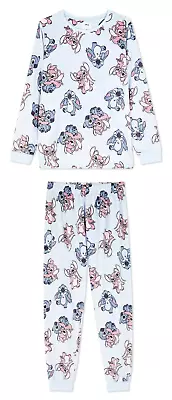 Buy Ladies Soft Touch Pyjamas DISNEY STITCH & ANGEL Women 22/24 Nightwear Primark • 22.99£