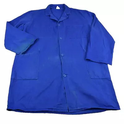 Buy Vtg French EU Worker CHORE Work DUSTER Jacket - Sz XL #38 WORN VTG • 19.99£