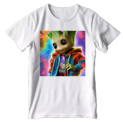 Buy Mens T Shirts Short Sleeve Crew Neck Tee Top Cotton Casual Groot S-3XL CF • 13.49£
