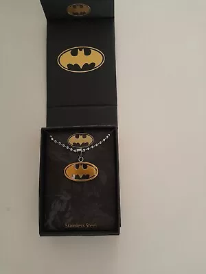 Buy Batman DC Comics Necklace - Stainless Steel 22  New In Box • 15£
