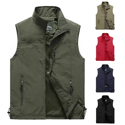 Buy Jacket Sport Tops Waistcoat Vest Sleeveless Coat Breathable Mesh Lining Casual# • 5.57£