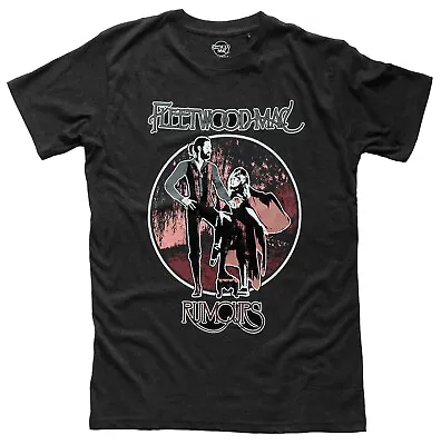 Buy Fleetwood Mac T Shirt Rumours Official VIntage Style Charcoal Grey New Rock Band • 14.95£
