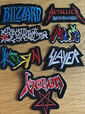 Buy 7 Job Lot HEAVY Thrash Metal ROCK BANDS  Music Iron On Cloth Embroidered Patches • 6.95£