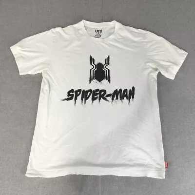 Buy Uniqlo X Marvel Spider-Man Homecoming Mens T-Shirt Size M White Short Sleeve • 9.47£