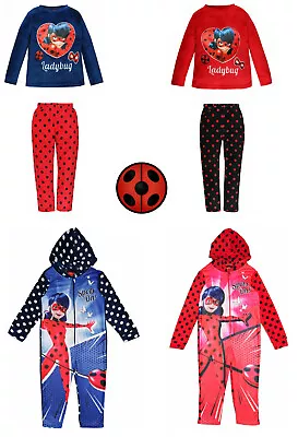 Buy Kids Girls Official Licensed Ladybug Long Sleeve Pyjama Set 1Onesie Nightwear • 10.99£