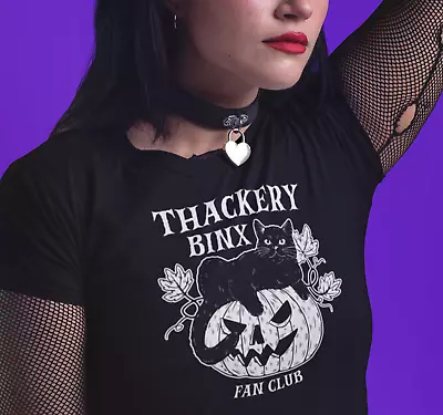 Buy Thackery Binx Club T-Shirt Top Tee - Fan Inspired Sanderson Sisters Witches Cat • 8.99£