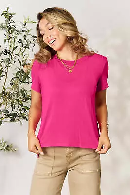Buy Basic Bae Full Size Round Neck Short Sleeve T-Shirt • 16.40£