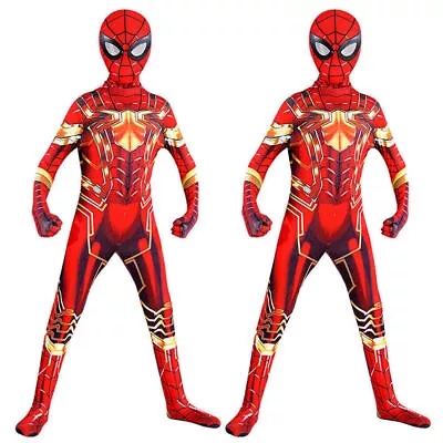 Buy Child Boy Spiderman Cosplay Clothes Halloween Party Full Cover Jumpsuit Bodysuit • 14.57£