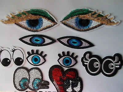 Buy Embroidered Iron On Eye Patch Sew On Badge Crafts Biker Jacket Clothes Applique • 2.10£