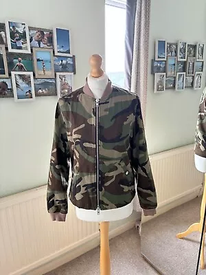Buy Jack Wills Camouflage Short Bomber Jacket - Women's Size 10 • 18.95£