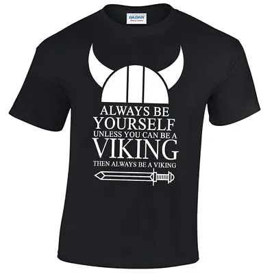 Buy Men's VIKING T-Shirt | S To Plus Size | Be Yourself Valhalla Thor Ragnar Odin • 10.95£