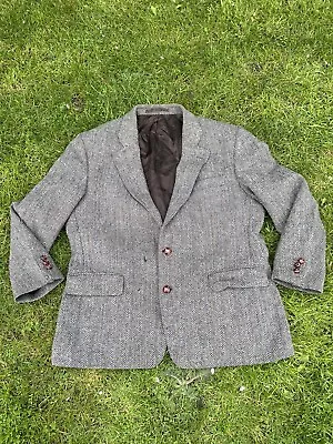 Buy Vintage Kilmaine Gent's Harris Tweed Jacket Leather Buttons  Size 44s 100% Wool • 19.99£