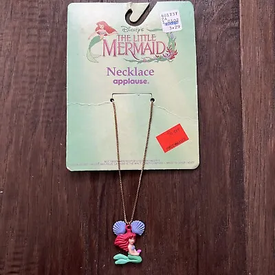 Buy Vtg Applause Disney The Little Mermaid Jewelry Ariel Necklace NOS Princess • 13.49£