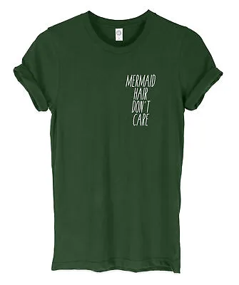 Buy Mermaid Hair Don't Care Breast Print Mens Womans Funny Unisex Pocket T-Shirt • 11.99£
