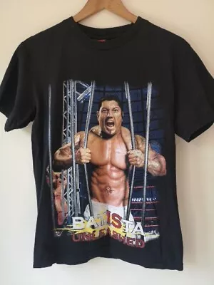 Buy Thunder Batista Wrestling Black T-Shirt Top Rare Mens Size Medium WWE Unleashed  • 22£