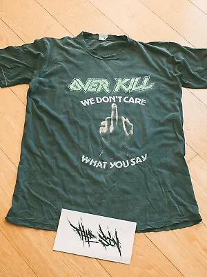 Buy Over Kill  We Don't Care What You Say  Vintage Metal Band 80s T-Shirt • 219.90£