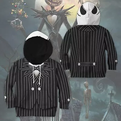Buy Kids Nightmare Before Christmas Hoodies Jack Cosplay Costume Pullover Sweatshirt • 15.99£