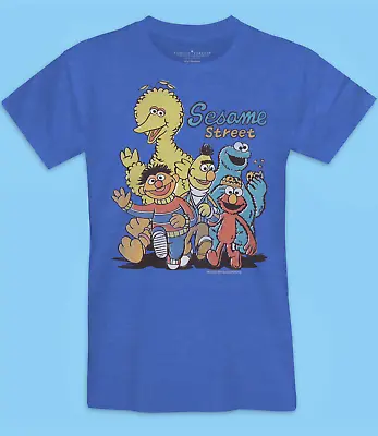 Buy Men's Sesame Street Group T-Shirt XS S M L XL XXL Elmo Retro Christmas Gift Top • 19.99£