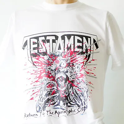 Buy Testament Metal Rock T-shirt Unisex White Short Sleeve S-3XL • 14.99£