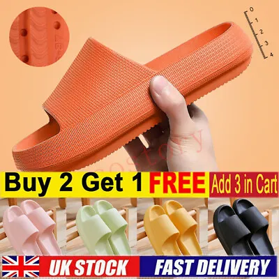 Buy HOT Unisex Sandals Ultra-Soft Slippers Extra.Cloud Shoes Anti-Slip PILLOW SLIDES • 5.99£