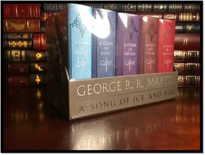 Buy A Game Of Thrones By George R.R. Martin Sealed Leather Cloth 5 Volume Box Set • 62.99£