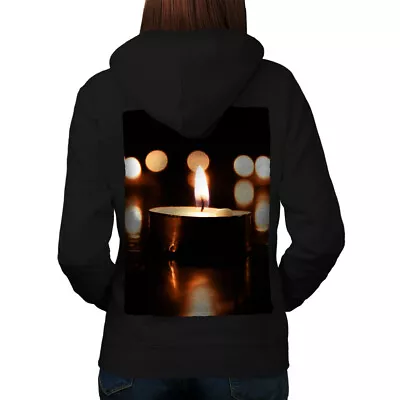 Buy Wellcoda Candle Light Calm Womens Hoodie, Romantic Design On The Jumpers Back • 28.99£