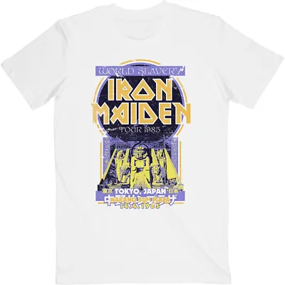 Buy Iron Maiden Powerslave Japan Flyer White T-Shirt - OFFICIAL • 14.89£