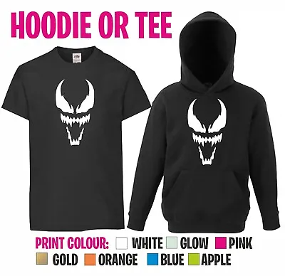 Buy Venom, Spiderman, Face - Kids, Hoody / T-shirt Gift, Xmas, Present • 8.95£