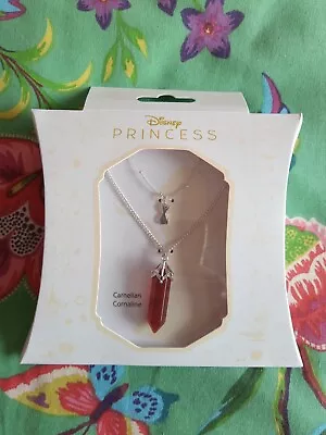 Buy Disney Store Princess Brave Carnelian Point & Bear Pendant Necklace Merida New • 6.99£