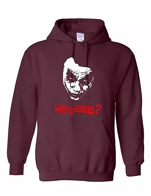 Buy Inspired By Joker Hoodie Why So Serious Batman Hoodied Sweatshirt • 16.99£