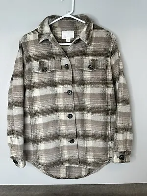 Buy CASLON Size S Plaid Button Down Shirt Jacket • 34.05£