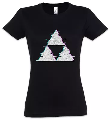 Buy Triforce Glitch Women T-Shirt Symbol Sign Logo Zelda The Golden Power Hyrule • 21.59£