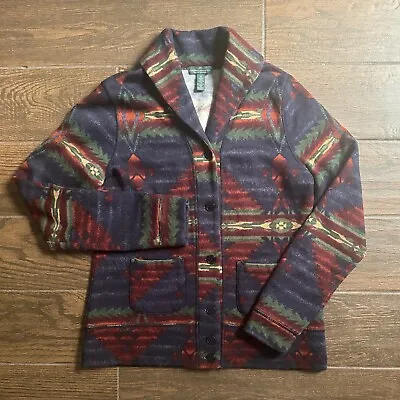 Buy Lauren Ralph Lauren Jeans Co. Aztec Southwestern NAVJO  Tribal Jacket SZ M • 33£