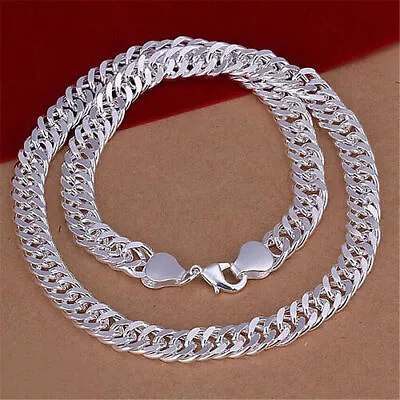 Buy 925 Sterling Silver 6mm Cuban Link Chain Necklace Men Women Trending Jewelry • 4.99£