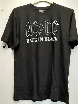 Buy AC DC T Shirt Back In Black New Official Size Medium No Backprint Metal • 19£